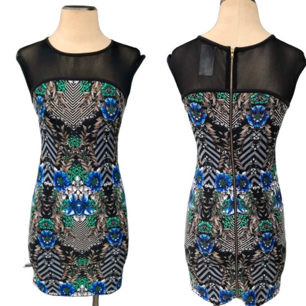 Arden B NWT Floral Diamond Spandex Dress